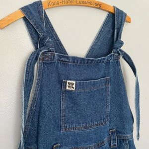 Lucy and Yak Dark Wash Denim Dungarees Size 8